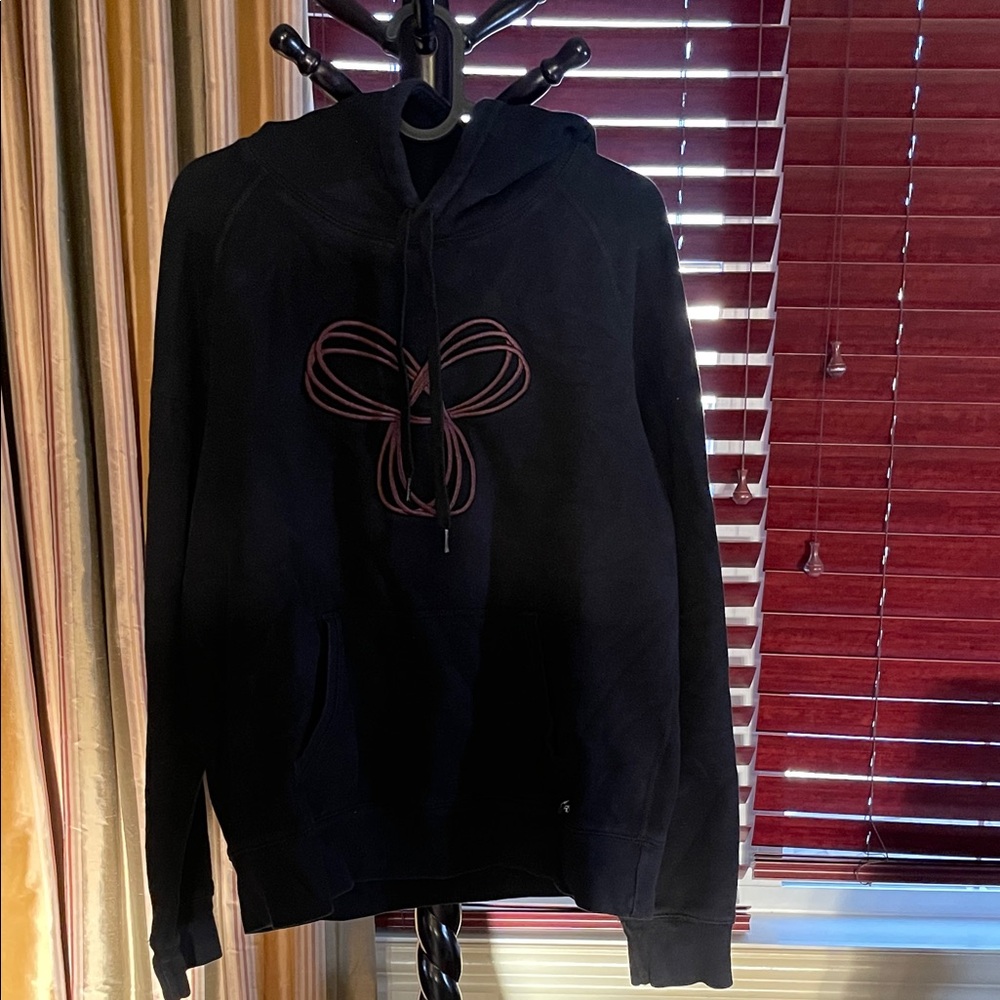 TNA Black Hoodie with Pink Logo